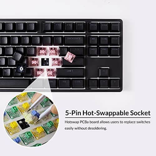 Akko 5087S Shine-Through RGB Wired Standard Mechanical Gaming Keyboard with Akko CS Jelly Purple Tactile Switches image