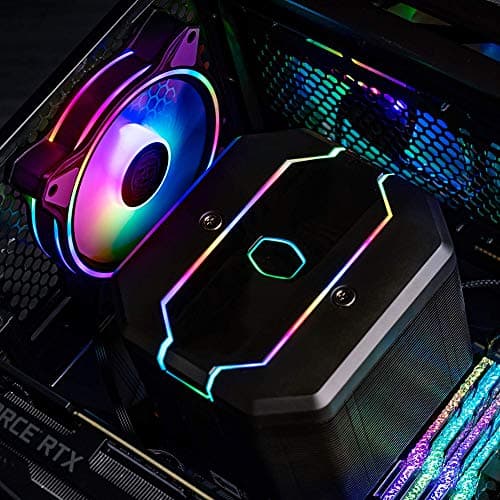 Cooler Master MasterFan MF Halo 120mm Black Addressable RGB PWM 47.2 CFM 1-Pack image