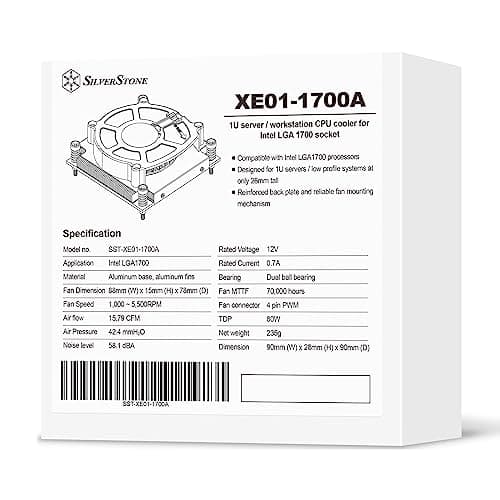 Silverstone SST-XE01-1700A Air 15.79 CFM Black image