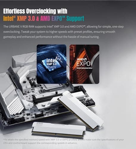 Klevv Urbane V RGB White DDR5-6000 CL30 32GB (2x16GB) image