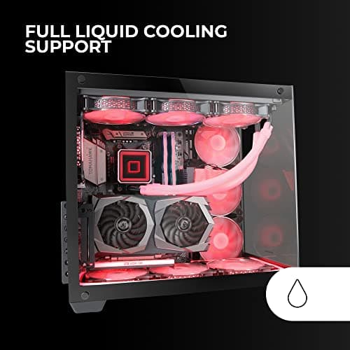 Mars Gaming MCV4 ATX Mid Tower White Tempered Glass Side Panel USB 3.2 Gen 1 Type-A USB 2.0 Type-A image