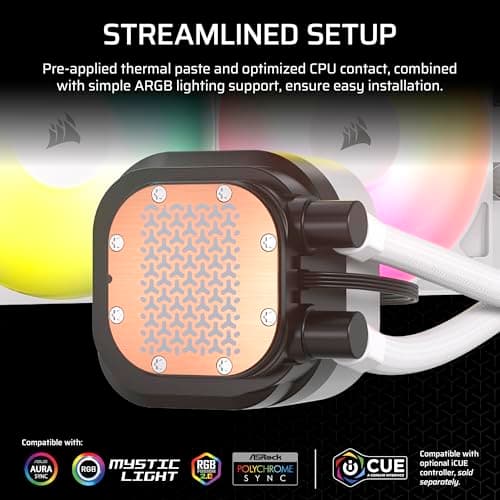 Corsair NAUTILUS Water 360mm RS ARGB 74.37 CFM White image