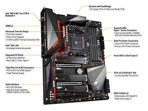 GIGABYTE X570 AORUS ULTRA AMD Ryzen 3000 PCIe 4.0 SATA 6Gb/s USB 3.2 AMD X570 ATX Motherboard image