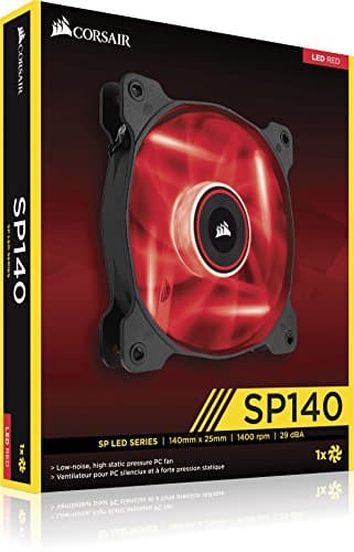 Corsair SP140 140mm Black/Red Red LED image