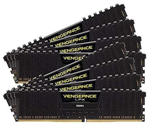 Corsair Vengeance LPX Black / Yellow DDR4-3800 CL19 128GB (8x16GB) image