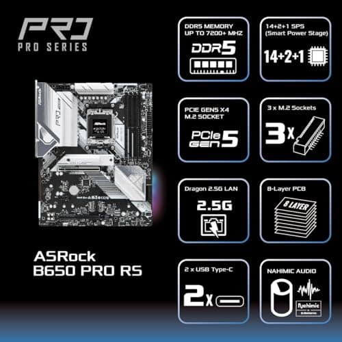 ASRock B650 PRO RS AM5 DDR5 ATX image
