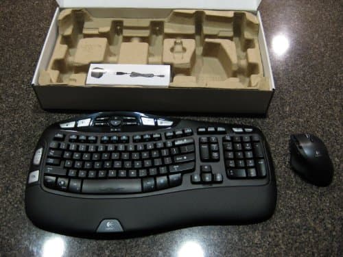 Logitech Wave Pro Desktop Wireless Ergonomic Keyboard with Laser Mouse image