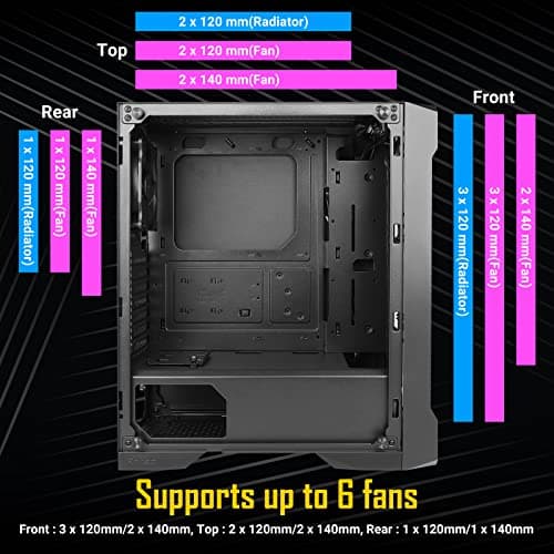Antec NX420 ATX Mid Tower Black Tempered Glass Side Panel image