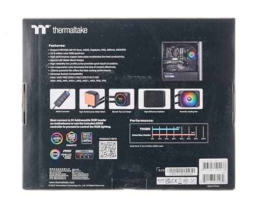 Thermaltake TH120 ARGB Sync Water 120mm 59.28 CFM Black image