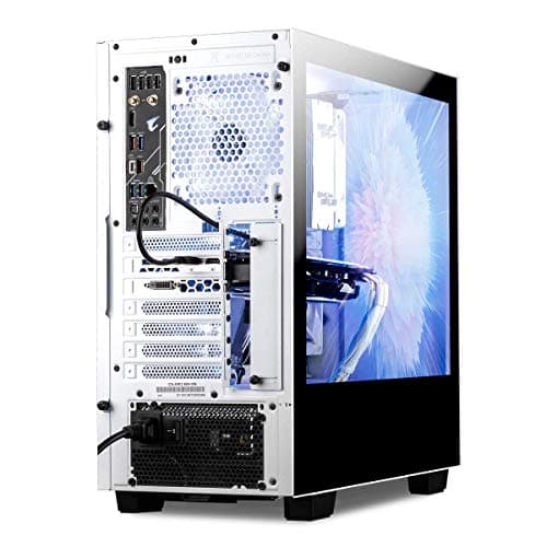 iBuypower Snowblind S ATX Mid Tower White Tempered Glass Side Panel image