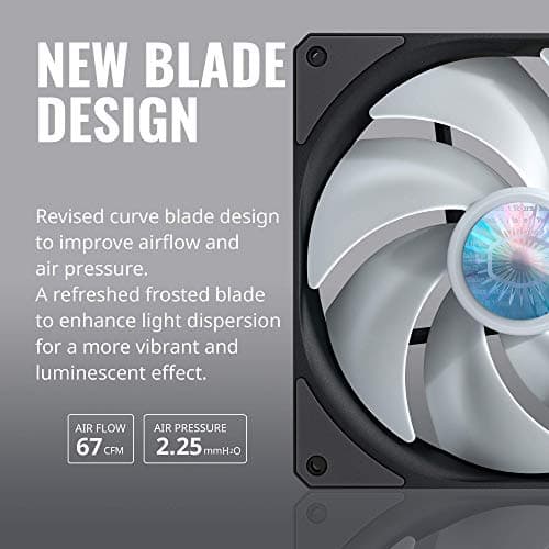 Cooler Master SickleFlow 140mm Black Addressable RGB PWM 67 CFM 1-Pack image