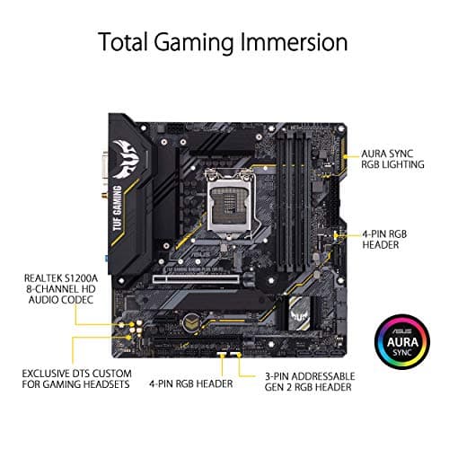 ASUS TUF GAMING B460M-PLUS Wi-Fi LGA 1200 Micro-ATX Motherboard image