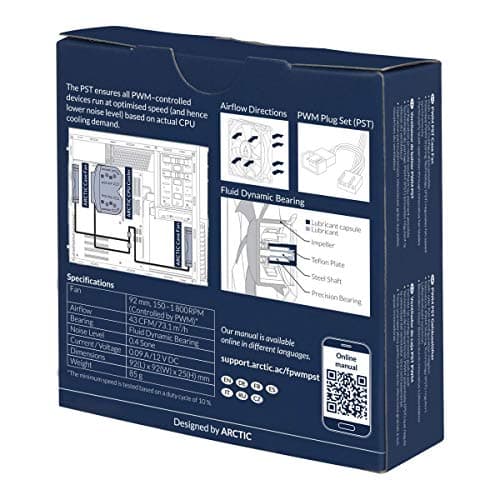 ARCTIC F9 92mm Black PWM 43 CFM 1-Pack image
