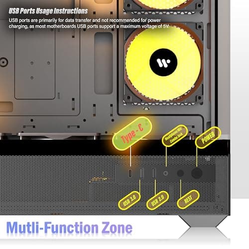 KEDIERS P6 Wood Black 5 ARGB Fans image