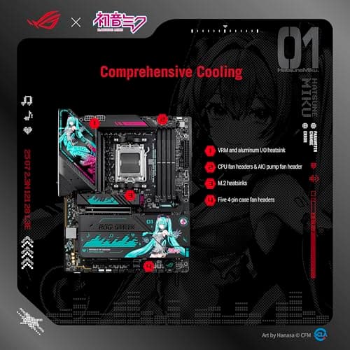 ASUS X870E ROG STRIX X870E-H GAMING WIFI7 HATSUNE MIKU EDITION DDR5 ATX image