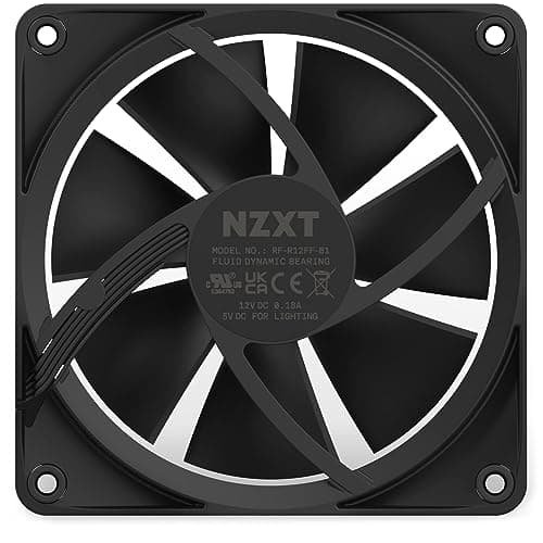 NZXT F120 120mm Black Addressable RGB PWM 50.18 CFM image