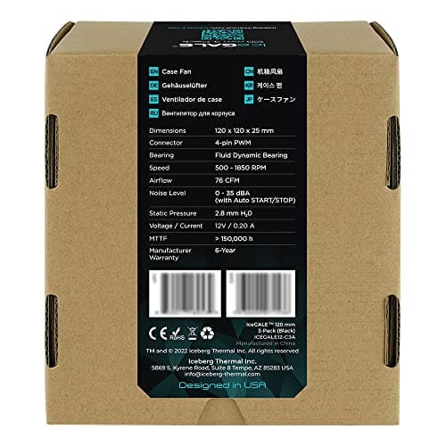 Iceberg Thermal IceGALE 120mm Black / Teal PWM ARGB image