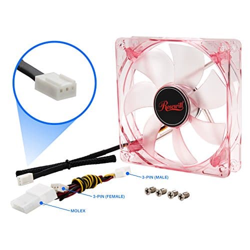 Rosewill 120mm 4 Red LED Case Fan RFA-120-RL Red image