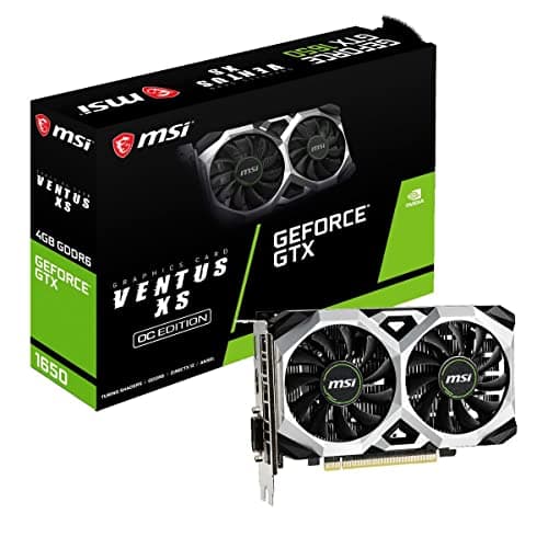 MSI D6 VENTUS XS OC GeForce GTX 1650 G6 4GB GDDR6 Black Silver image