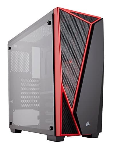 Corsair Carbide Series SPEC-04 ATX Mid Tower Black / Red with Acrylic Side Panel and USB 3.2 Gen 1 Type-A, USB 2.0 Type-A image