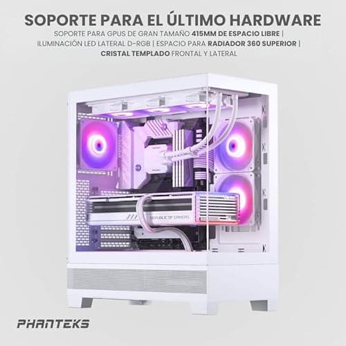 Phanteks XT View ATX Mid Tower White with Tempered Glass Side Panel and USB 3.2 Gen 2 Type-C USB 3.2 Gen 1 Type-A image