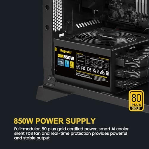 Segotep GM Black 850W Fully Modular 80+ Gold Certified image