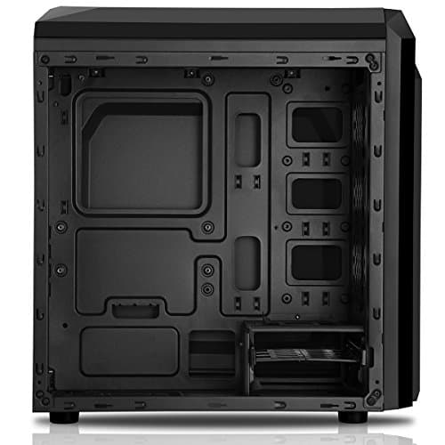 CiT F3 Micro ATX Mini Tower Black / Blue with Acrylic Side Panel and USB 3.2 Gen 1 Type-A, USB 2.0 Type-A image