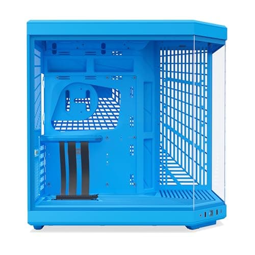 HYTE Y70 ATX Mid Tower Blue Tempered Glass Side Panel image