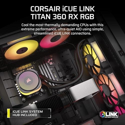 Corsair iCUE LINK TITAN360 RX RGB Water 360mm RGB Black image