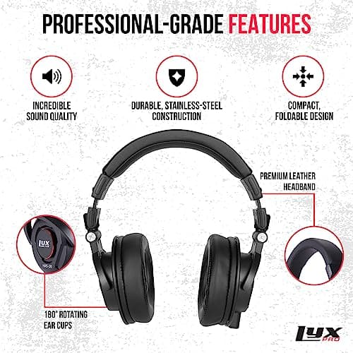 LyxPro HAS-30 Closed-Back Wired Headphones image