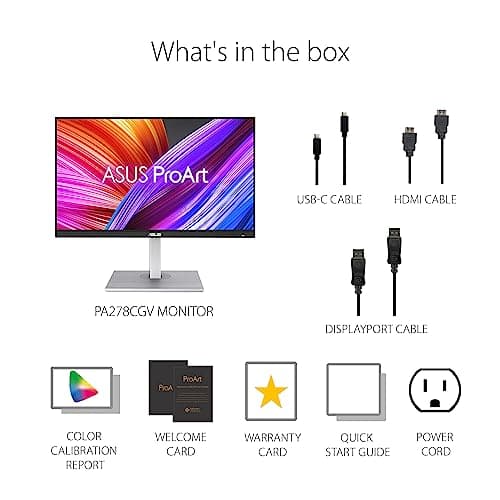 Asus ProArt Display PA278CGV 27" 1440p 144Hz IPS Monitor image