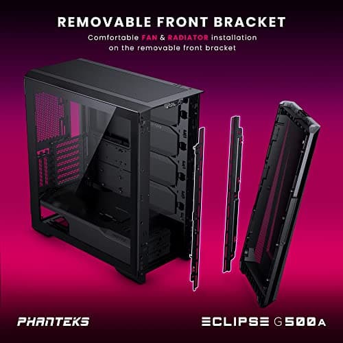 Phanteks ECLIPSE G500A DRGB (Fanless) ATX Mid Tower Black Tempered Glass Side Panel image