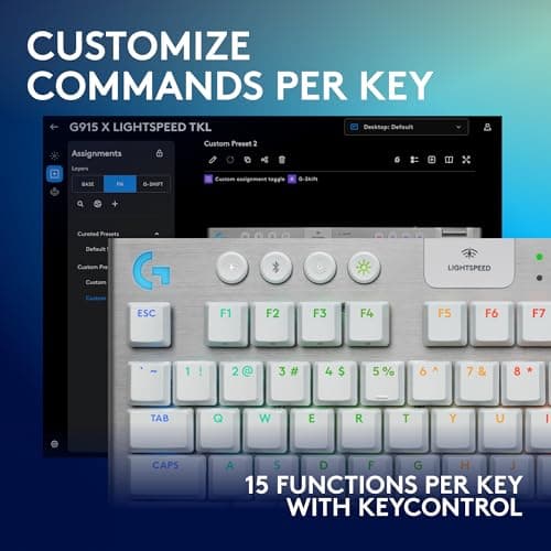 Logitech G915 LIGHTSPEED TKL RGB Wireless/Wired/Bluetooth Logitech Low-Profile GL Tactile Gaming Keyboard image