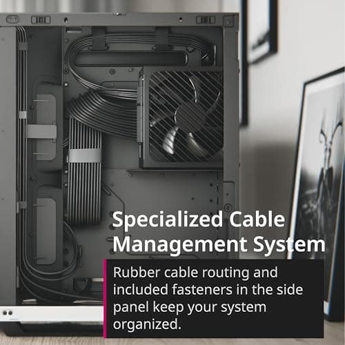 APNX V1 ATX Mid Tower White Tempered Glass Side Panel Front USB-C/USB-A image