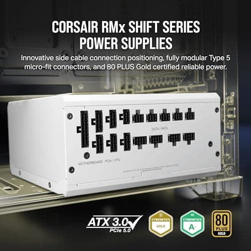 Corsair RM1200x SHIFT Side Interface 1200W Fully Modular 80+ Gold Certified image