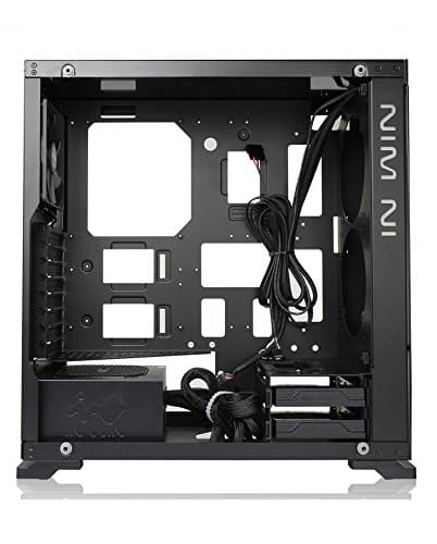 IN WIN 805 GOLD / Black Aluminum / Tempered Glass ATX Mid Tower Computer Case Compatible with ATX 12V/EPS (up to 220mm) Power Supply image