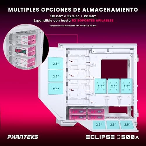 Phanteks ECLIPSE G500A DRGB ATX Mid Tower White Tempered Glass image