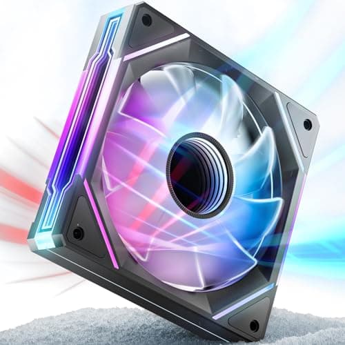 AsiaHorse AMICI-5GT RGB PC Fan, Infinity Mirror ARGB Fans Black 120mm main image