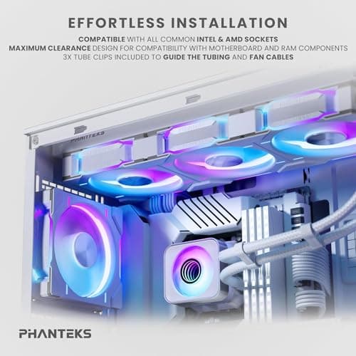 Phanteks Glacier One D30 X2 Water 360mm 72.72 CFM White image