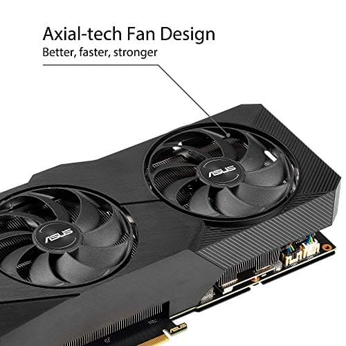 ASUS DUAL GeForce RTX 2060 SUPER EVO V2 OC Edition Gaming Graphics Card (PCIe 3.0, 8GB GDDR6, HDMI, DisplayPort, DVI-D, Axial-Tech Fan, 0dB Technology, DirectCU II, Auto-Extreme) (DUAL-RTX2060S-O8G-EVO-V2) image