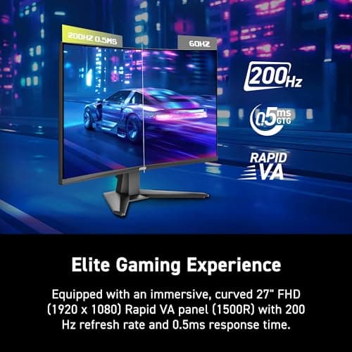 MSI MAG 276CF E20 27" 1080p 200Hz VA Curved Monitor image
