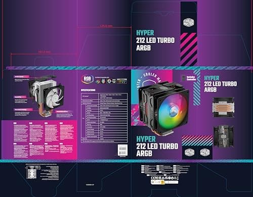 Cooler Master Hyper 212 LED Turbo ARGB Air 159mm Black image