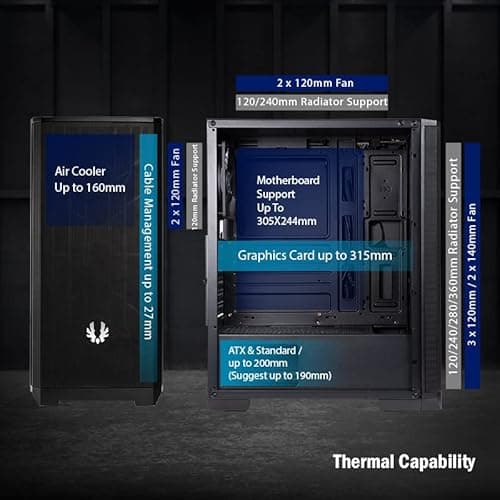 BitFenix NOVA MESH SE ATX Mid Tower Black Tempered Glass image