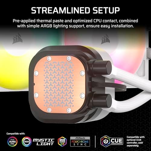 Corsair NAUTILUS Water 240mm RS ARGB White image