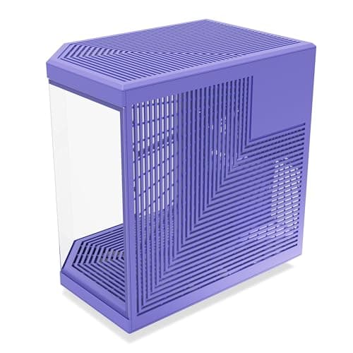 HYTE Y70 ATX Mid Tower Taro Milk Purple Tempered Glass Side Panel image
