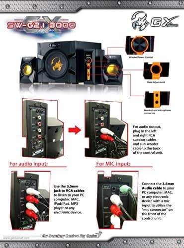 Genius SW-G2.1 2.1 Channel 70W Speaker System image