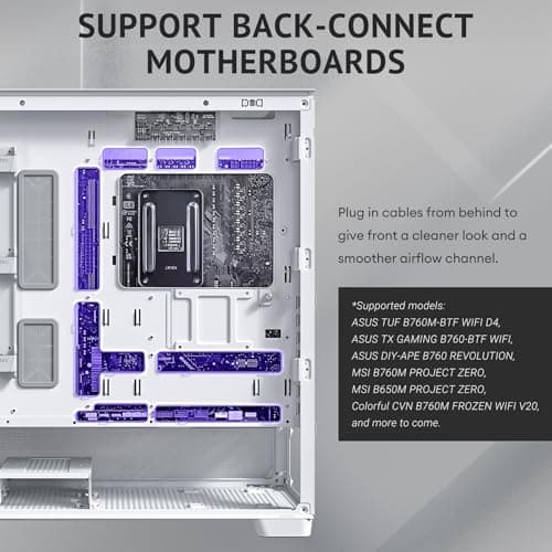 Antec FLUX ATX Mid Tower White / Brown with Tempered Glass Side Panel and USB 3.2 Gen 2 Type-C, USB 3.2 Gen 1 Type-A image