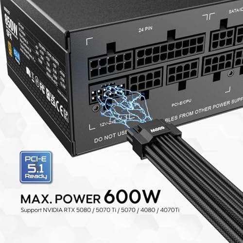 Vetroo CP-PSU-VT-850W-SFX Black SFX 850W Fully Modular 80+ Gold image