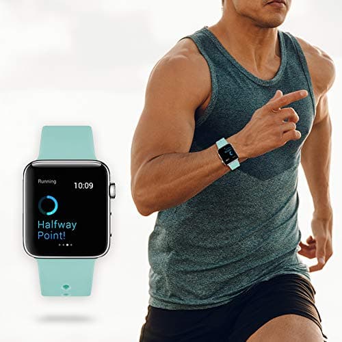 UPOLS Compatible with Apple Watch Band 38mm 42mm 40mm 44mm Sport Band, Silicone Sport image