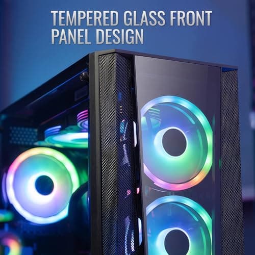 Aerocool Prism V2 RGB ATX Mid Tower Black with Tempered Glass image